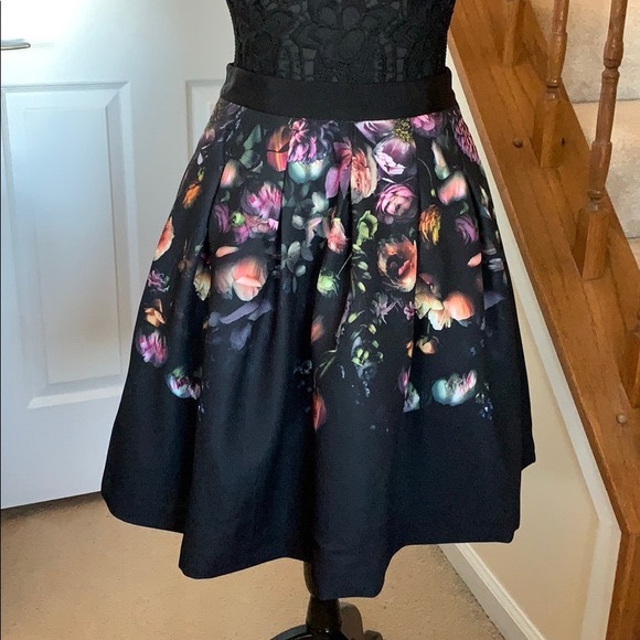 NWT Ted Baker London Deniva Shadow Flora Full Skirt - orig $259 - Picture 5 of 7